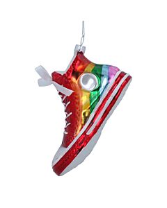Gisela Graham Rainbow Glass Shoe Tree Decoration
